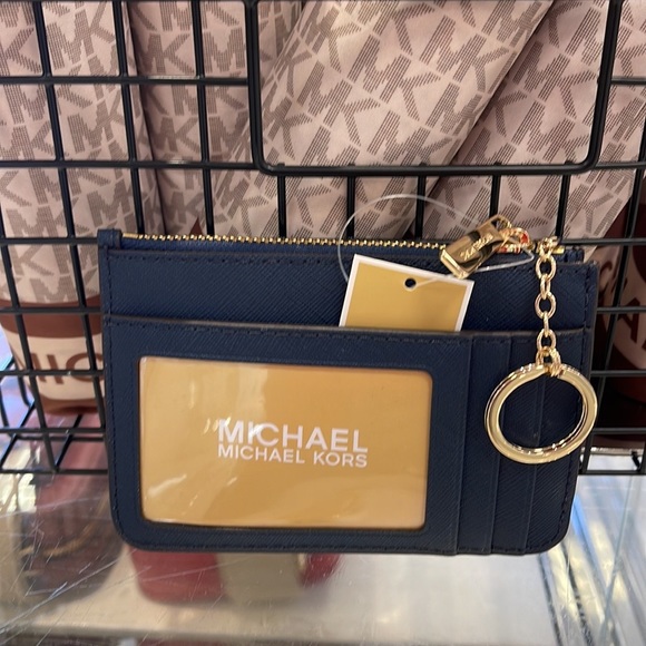 MICHAEL KORS SMALL TOP ZIP COINPOUCH WITH ID KEYCHAIN CARDHOLDER WALLET 
NWT - Picture 9 of 16